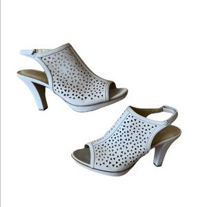 Naturalizer Pink Peep Toe Sling Back High Heel with Triangle Cut Out Design 9